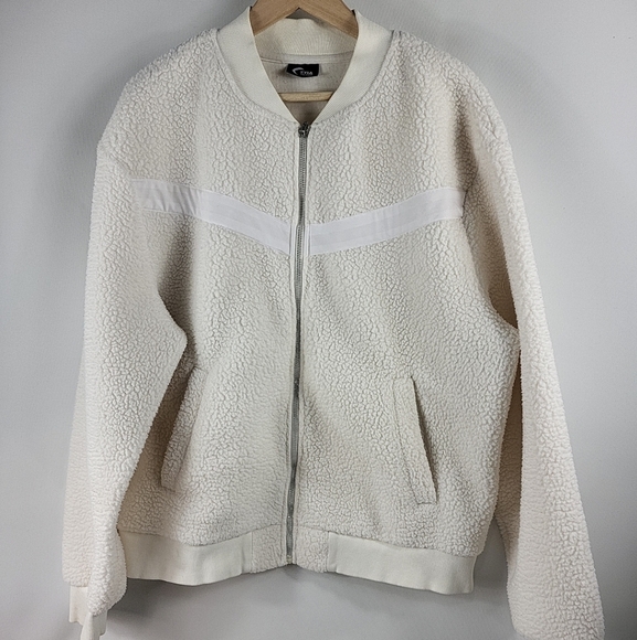 Zyia Active Flying V White Fleece Zip-Up Jacket Women's XXL - Picture 2 of 10